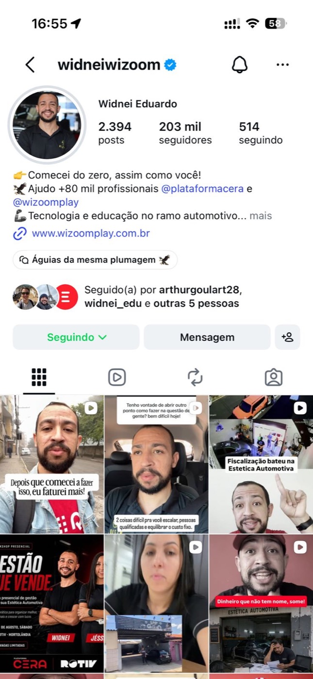 Instagram de Widnei Eduardo