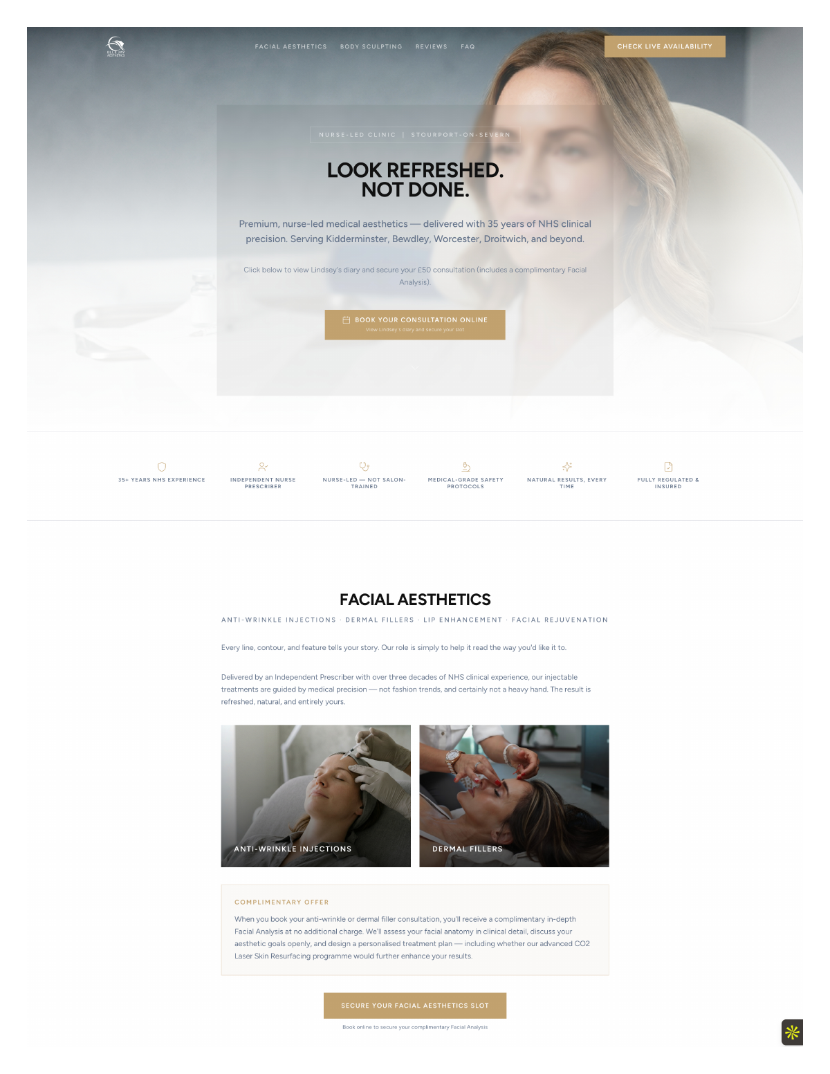 Site da Elle Jay Aesthetics